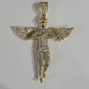 Vermeil 925 praying CZ Angel pendant